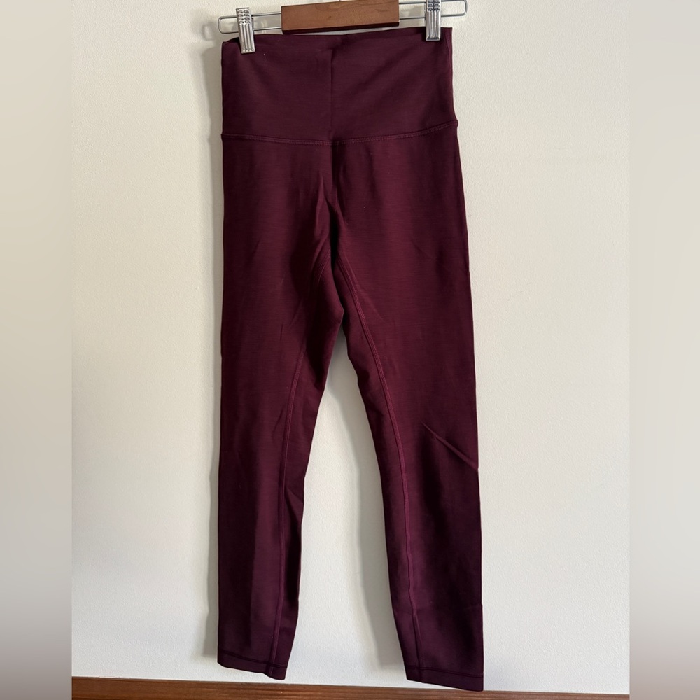 Lululemon Wunder Train Leggings Heathered Cassis 25" size 4
